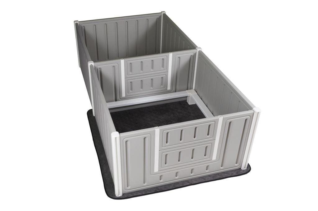 Artemis Whelping Box Plus with Step Rail- 22" High - 80"x40"