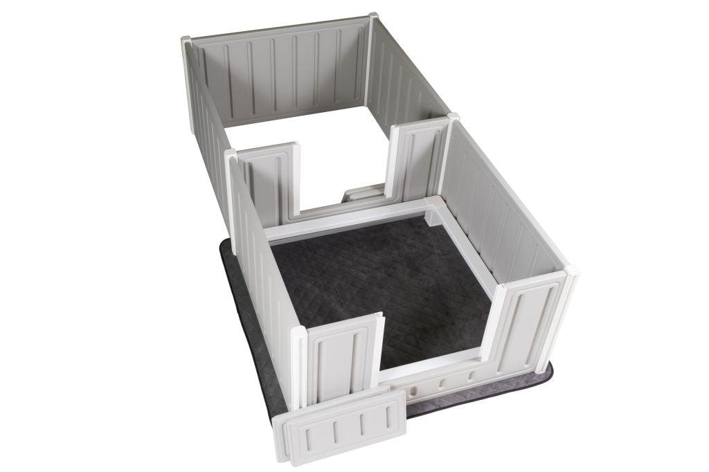 Artemis Whelping Box Plus with Step Rail- 22" High - 80"x40" - Artemis Whelping