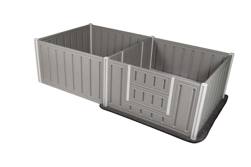 Artemis Whelping Box Plus with Step Rail- 22" High - 80"x40"