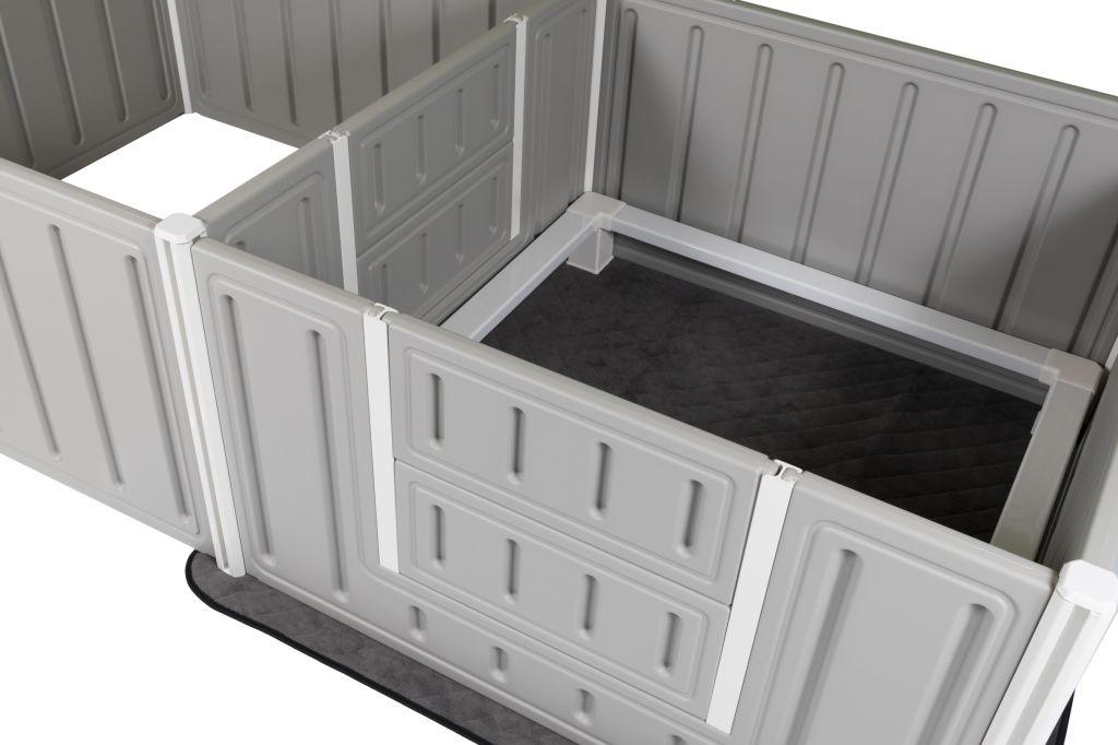 Artemis Whelping Box Plus with Step Rail- 22" High - 80"x40"