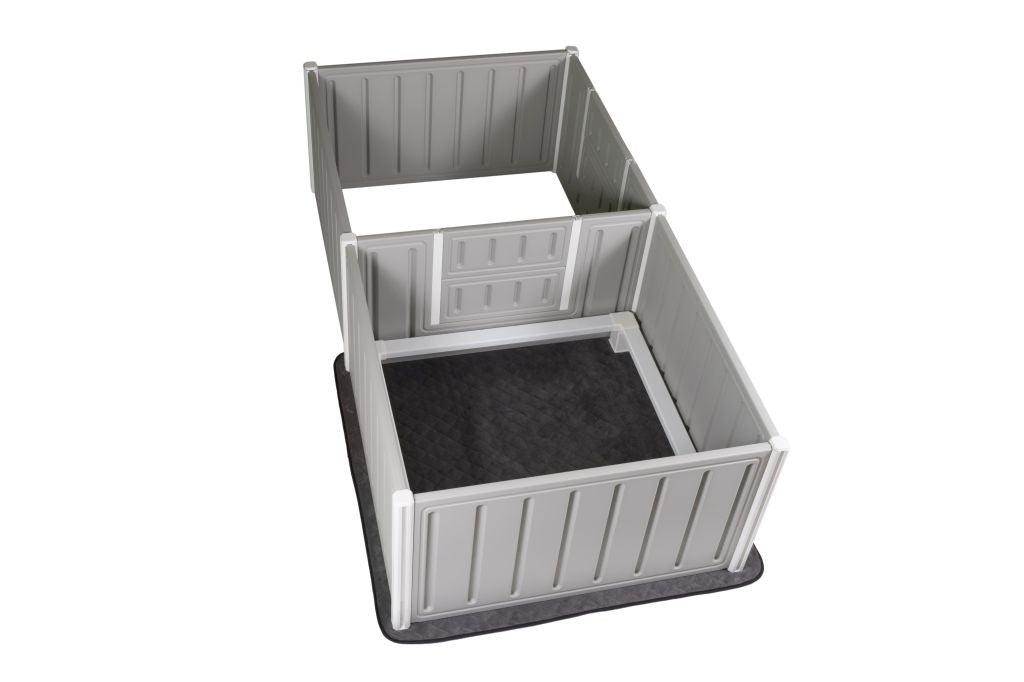 Artemis Whelping Box Plus with Step Rail- 22" High - 80"x40"