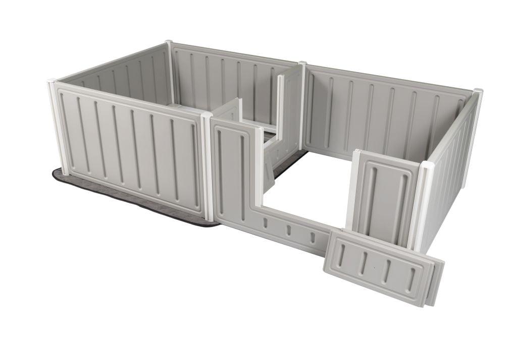 Artemis Whelping Box Plus with Step Rail- 22" High - 80"x40"