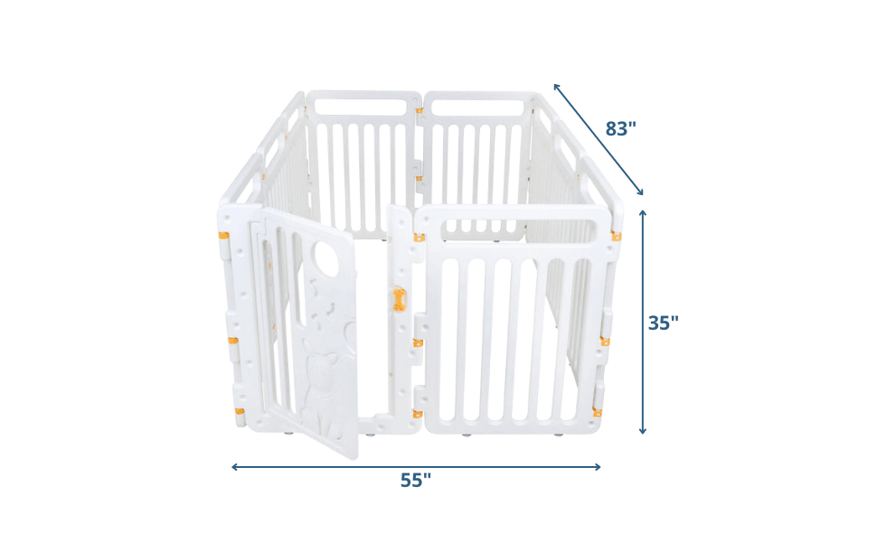 35" High Playpen - White - Artemis Whelping