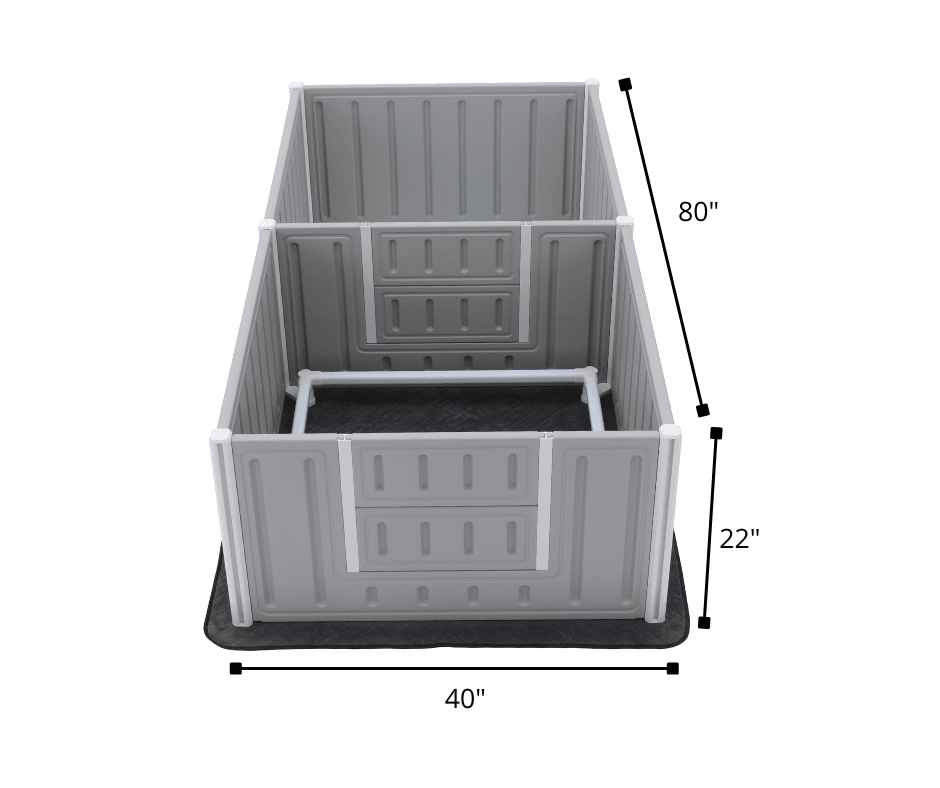 Artemis Whelping Box Plus - 22" High - 80"x40" - Artemis Whelping