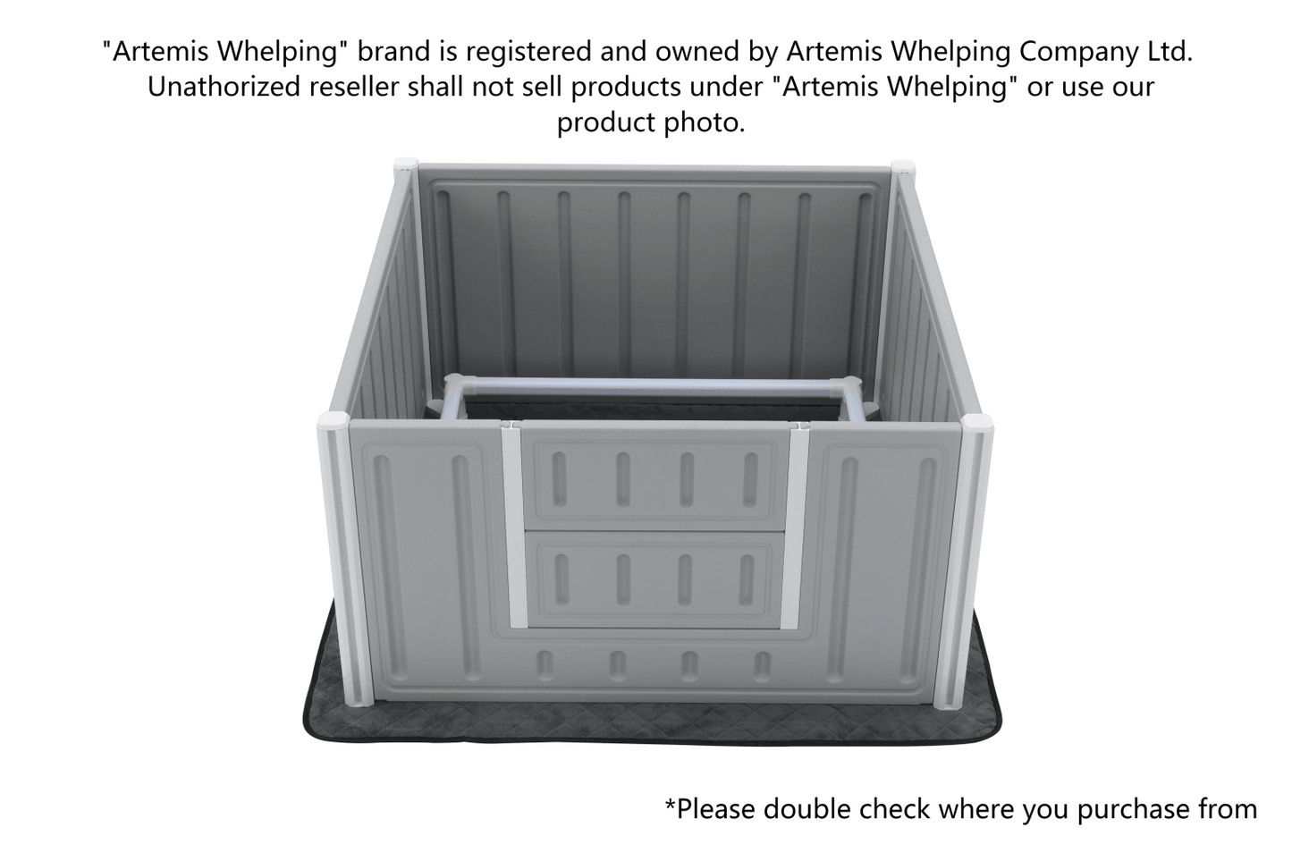 Artemis Whelping Box Standard - 22" High - 40"x40" - Artemis Whelping