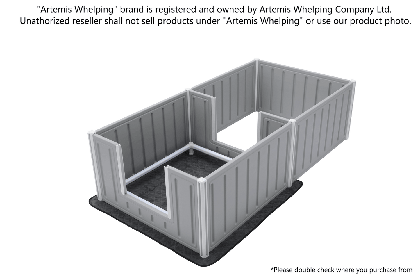Artemis Whelping Box Plus - 22" High - 80"x40" - Artemis Whelping